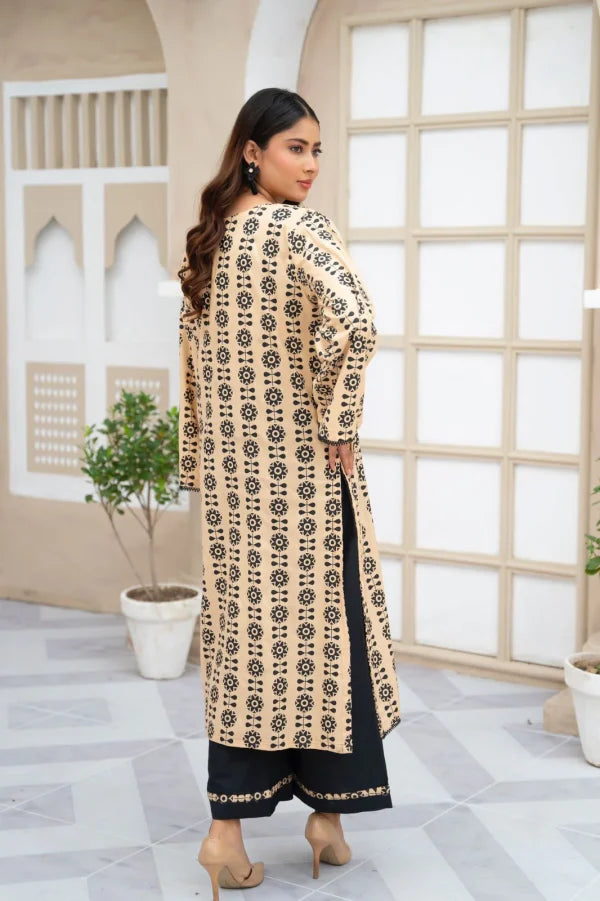 2pcs Printed Stitched Suit