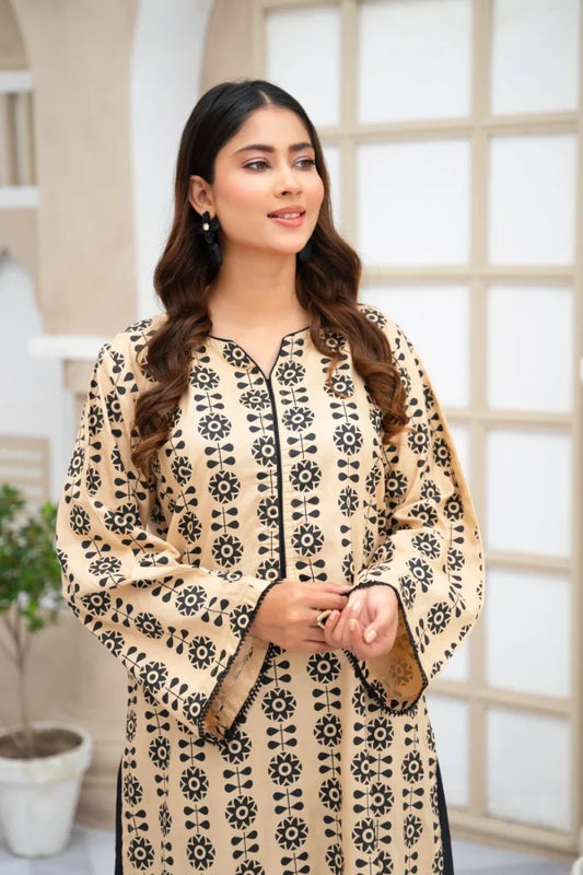 2pcs Printed Stitched Suit