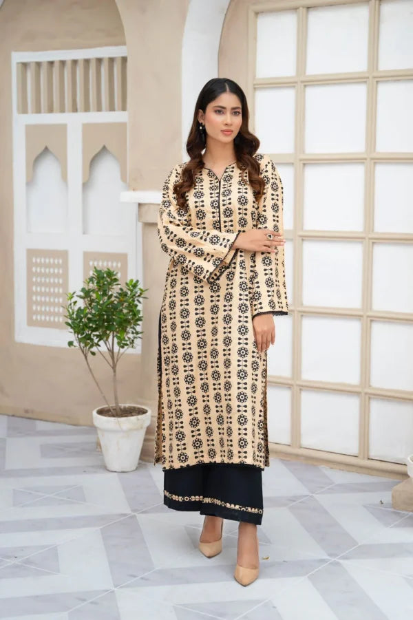 2pcs Printed Stitched Suit