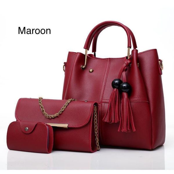 High Quality Leather 3 Piece Hand Bag